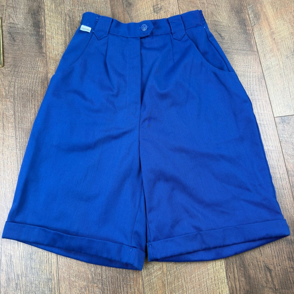 Vintage The‎ Sporting Life Royal Blue Pleated Cuffed Shorts Size 8